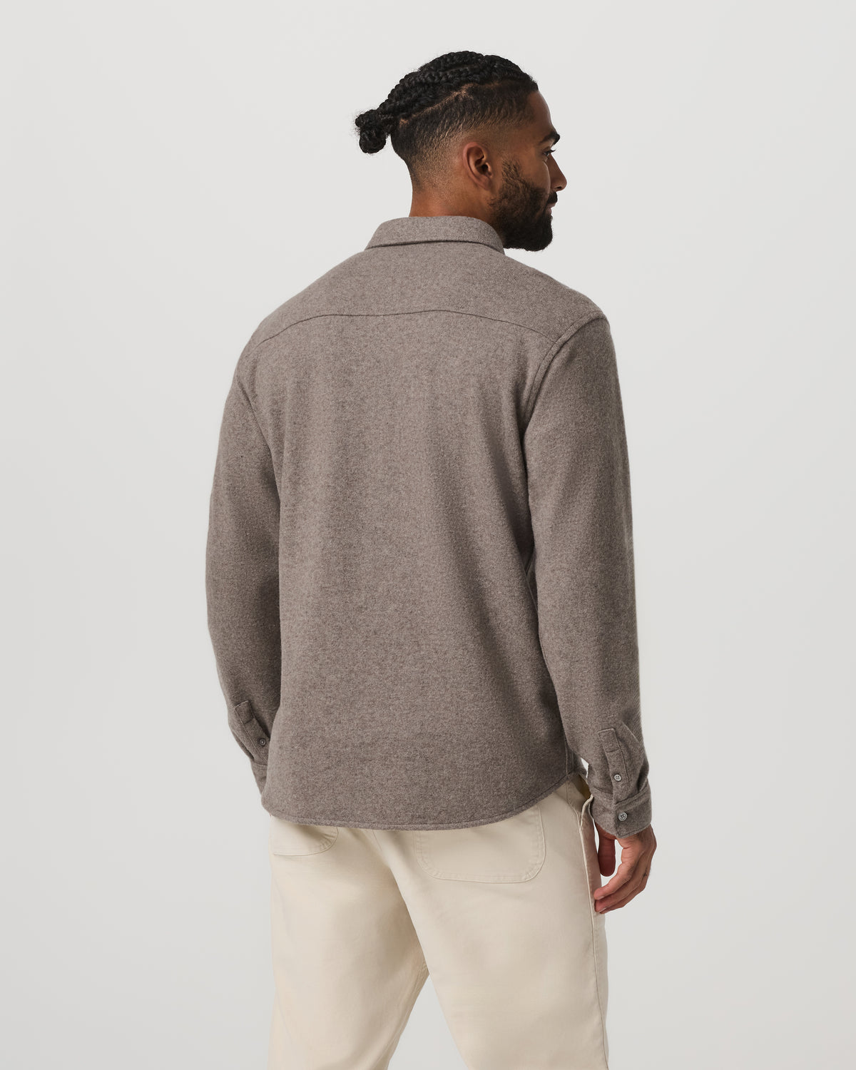 Long Sleeve Altitude Wool Shirt - Relaxed Phantom Grey - Image 3