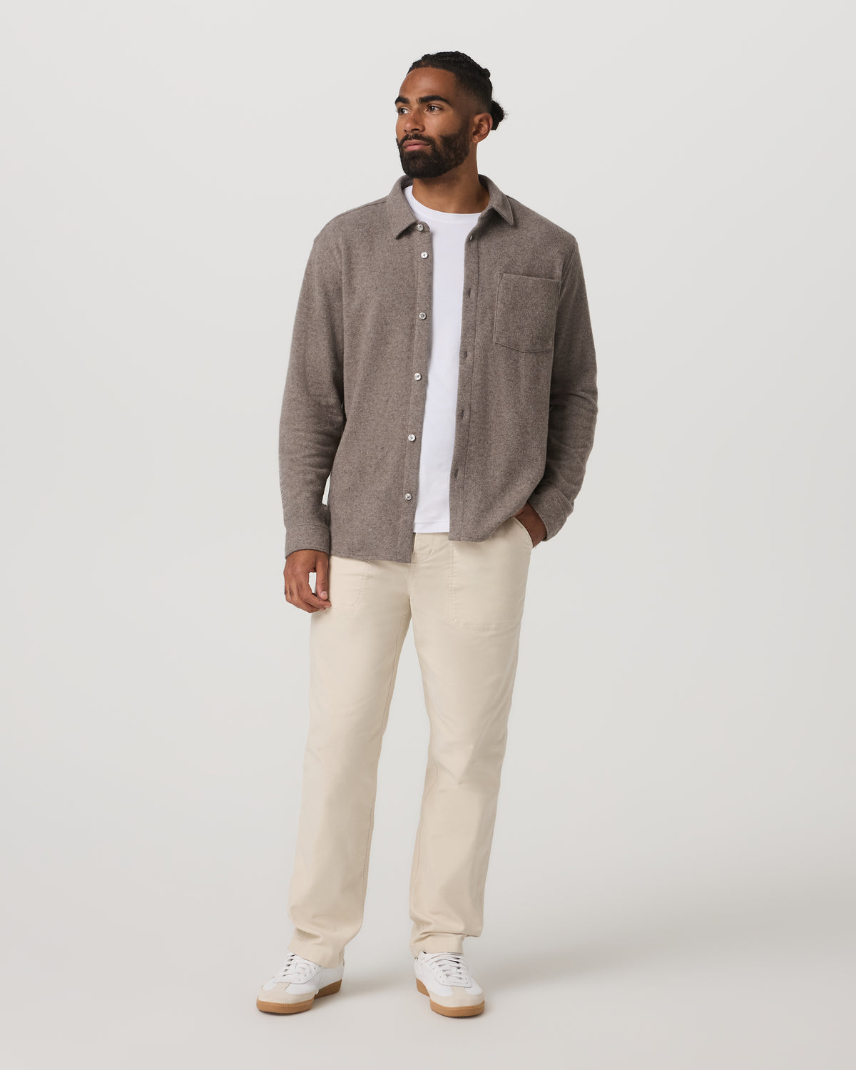 Long Sleeve Altitude Wool Shirt - Relaxed Phantom Grey - Image 5