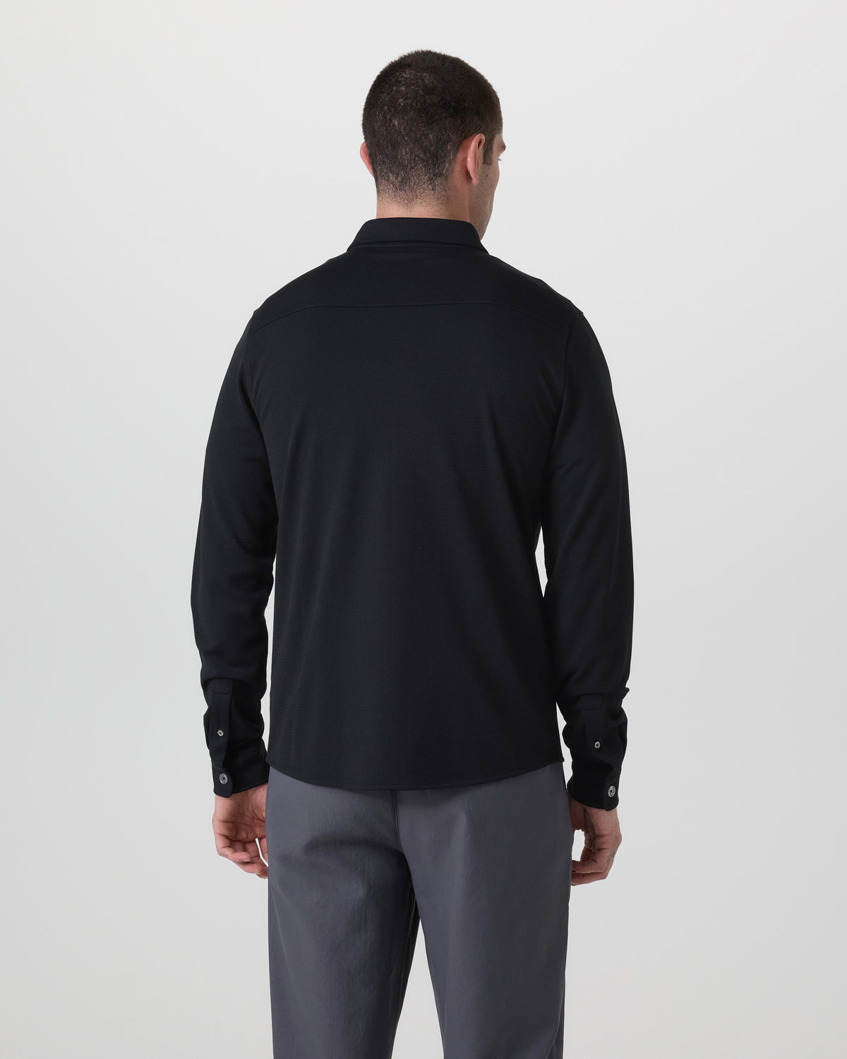 Long Sleeve North Beach Button Down Black - Image 3