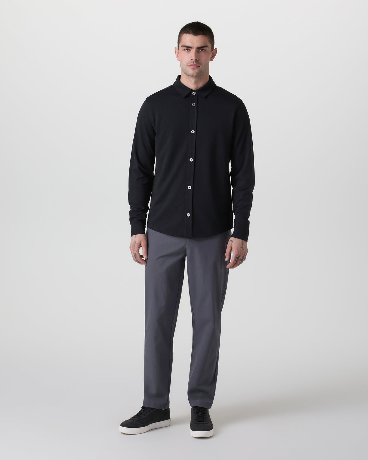 Long Sleeve North Beach Button Down Black - Image 4