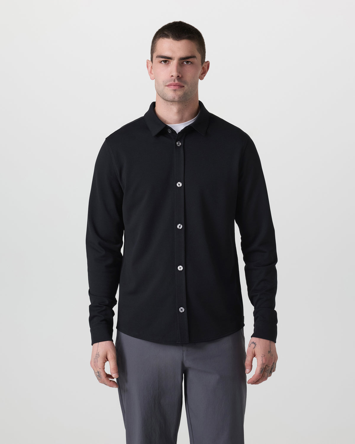 Long Sleeve North Beach Button Down Black - Image 5