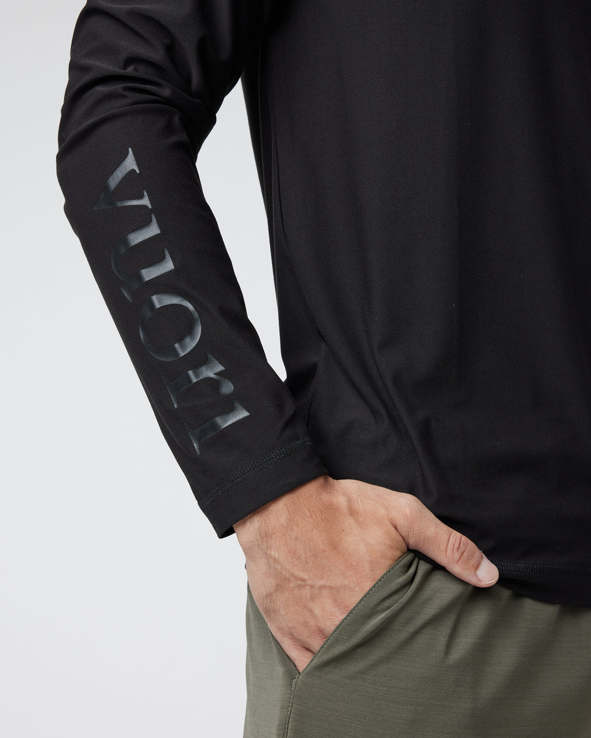 Long Sleeve Strato Graphic Tee Black Workout Tee - Image 2