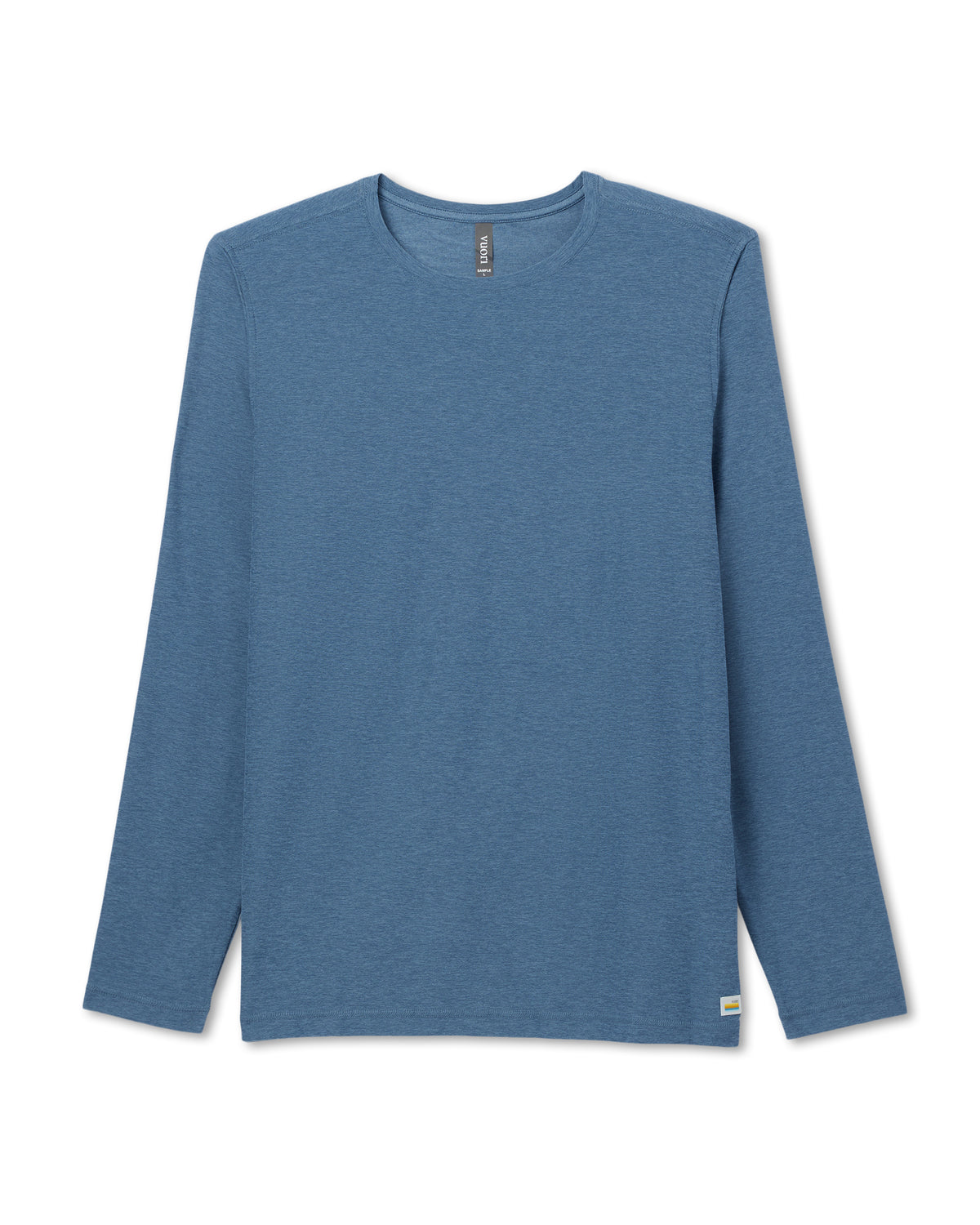 Men's Long Sleeve Strato Tech Tee Pool Blue Heather - Image 6