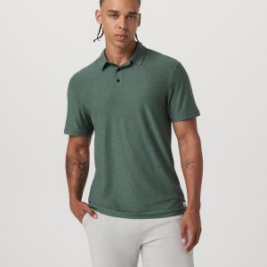 Strato Tech Polo Men's Agate Green Heather Polo Shirt