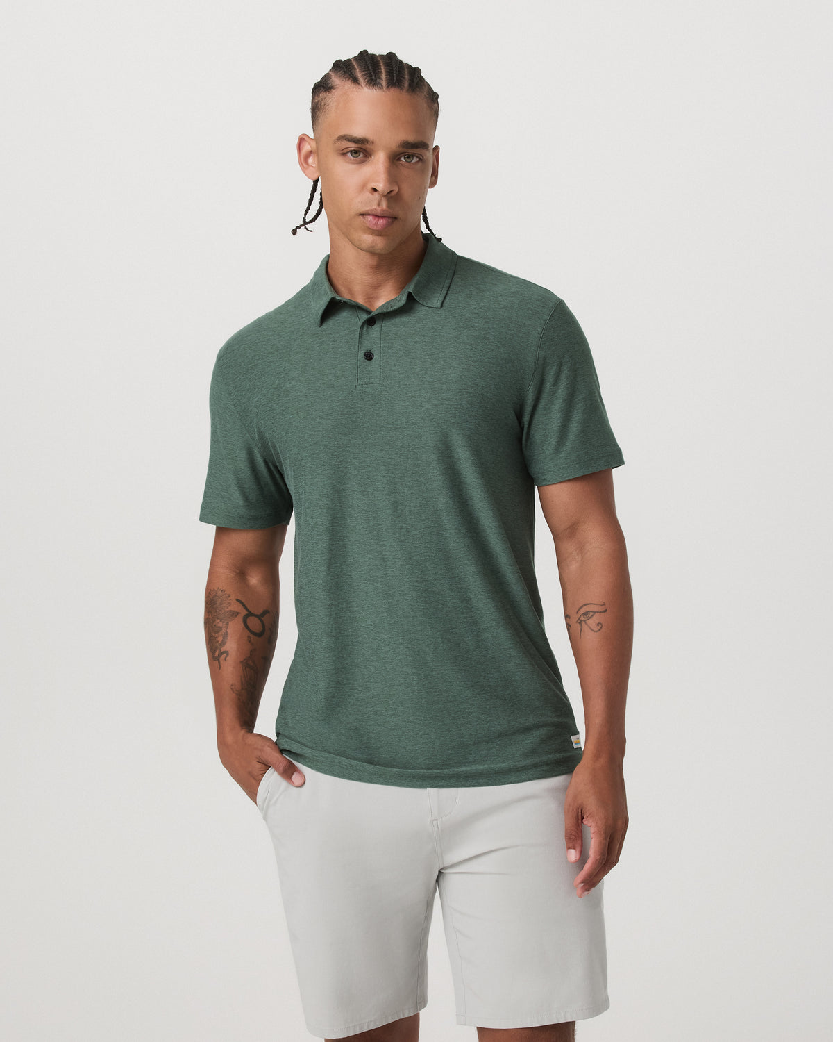 Strato Tech Polo Men's Agate Green Heather Polo Shirt