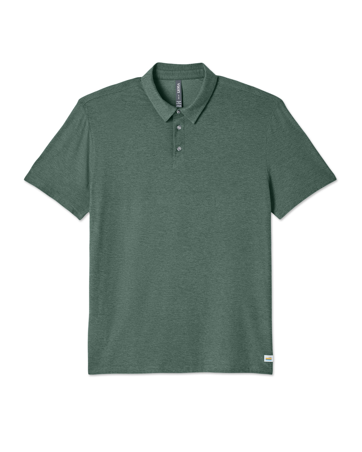 Strato Tech Polo Men's Agate Green Heather Polo Shirt - Image 6