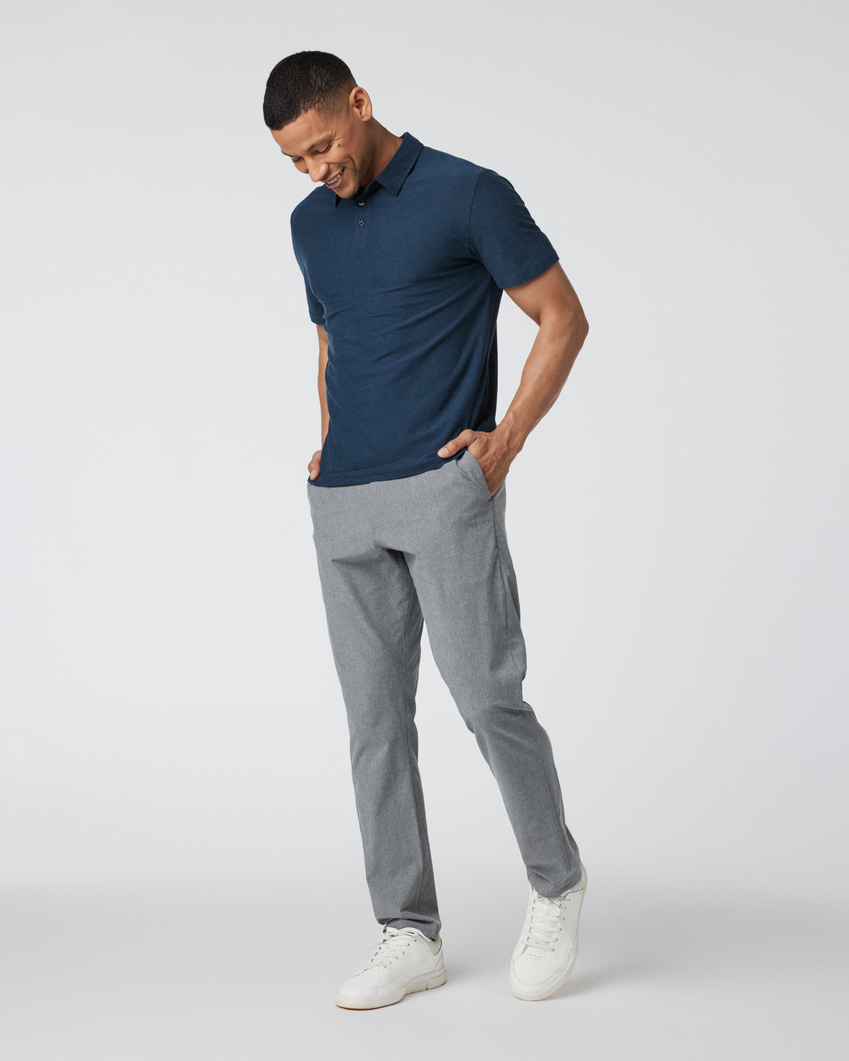 Strato Tech Polo Men's Navy Heather Polo