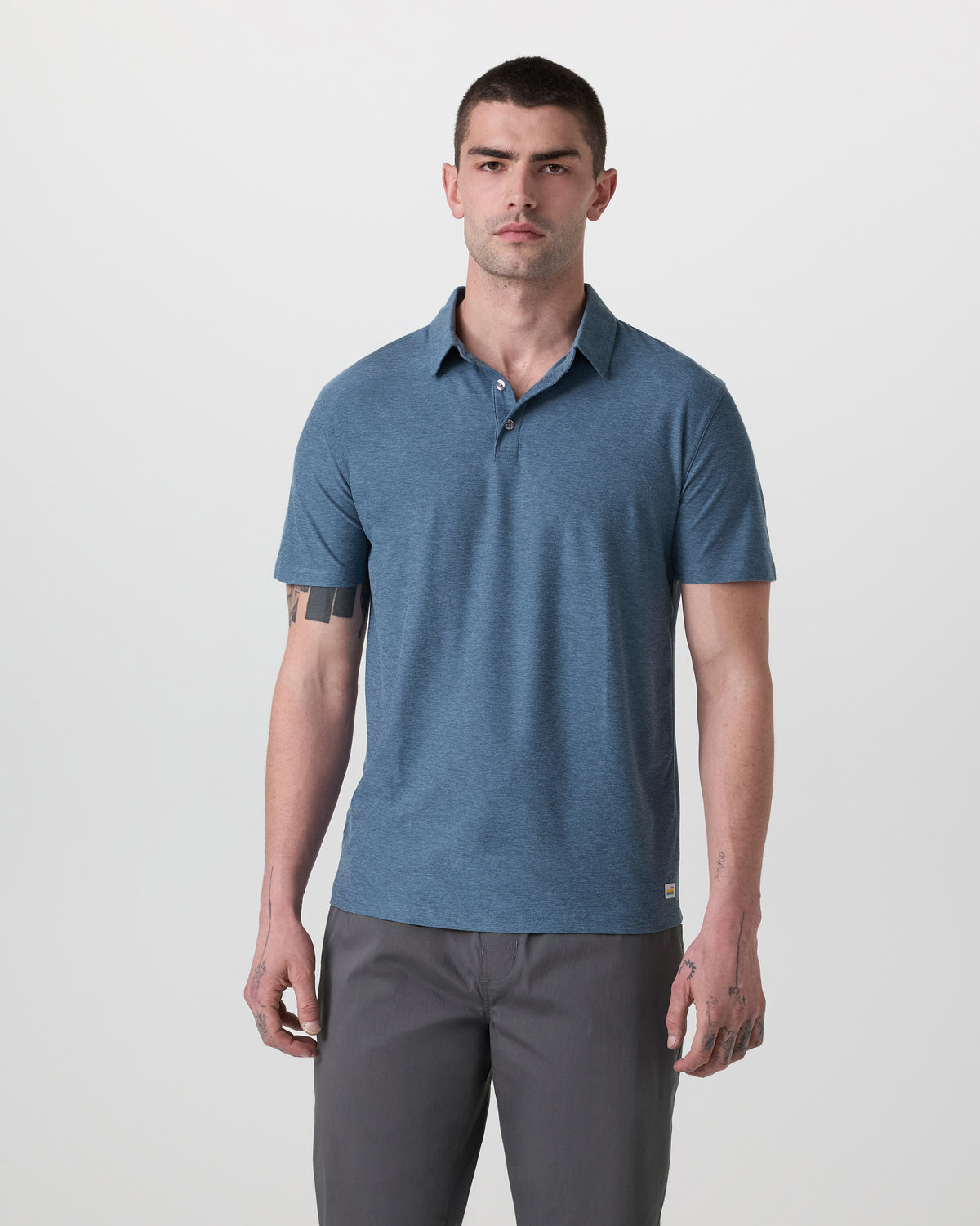 Strato Tech Polo Men's Pool Blue Heather Polo