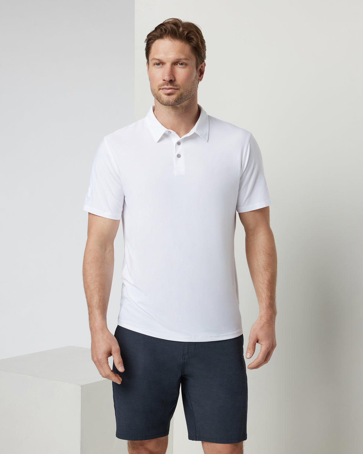 Strato Tech Polo Men's White Athletic Polo