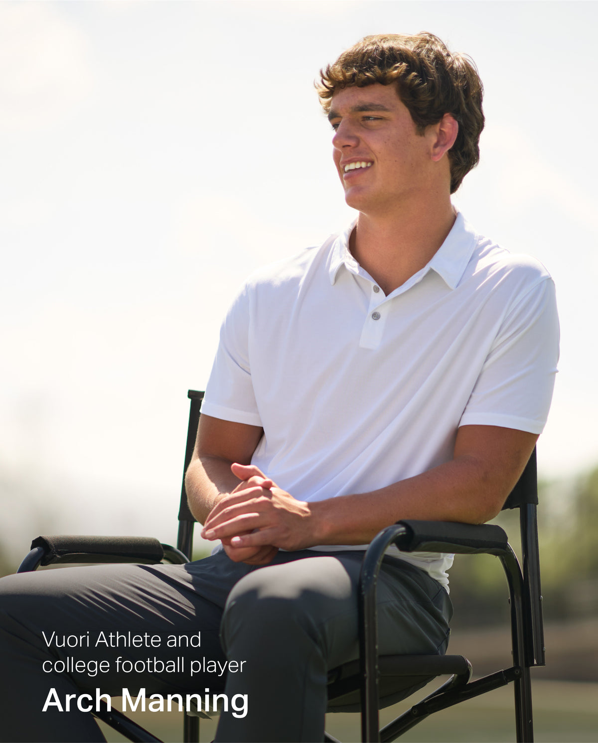 Strato Tech Polo Men's White Athletic Polo - Image 3