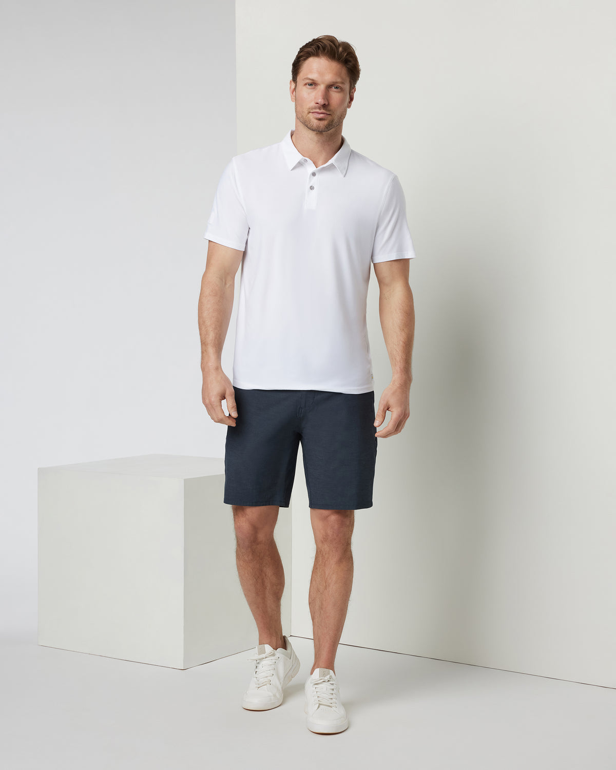 Strato Tech Polo Men's White Athletic Polo - Image 4