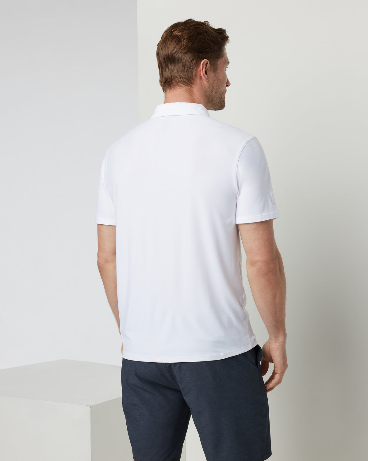 Strato Tech Polo Men's White Athletic Polo - Image 5