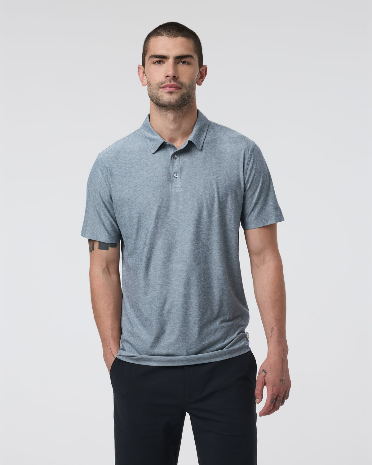 Strato Tech Polo Men's Mist Heather Polo - Image 3