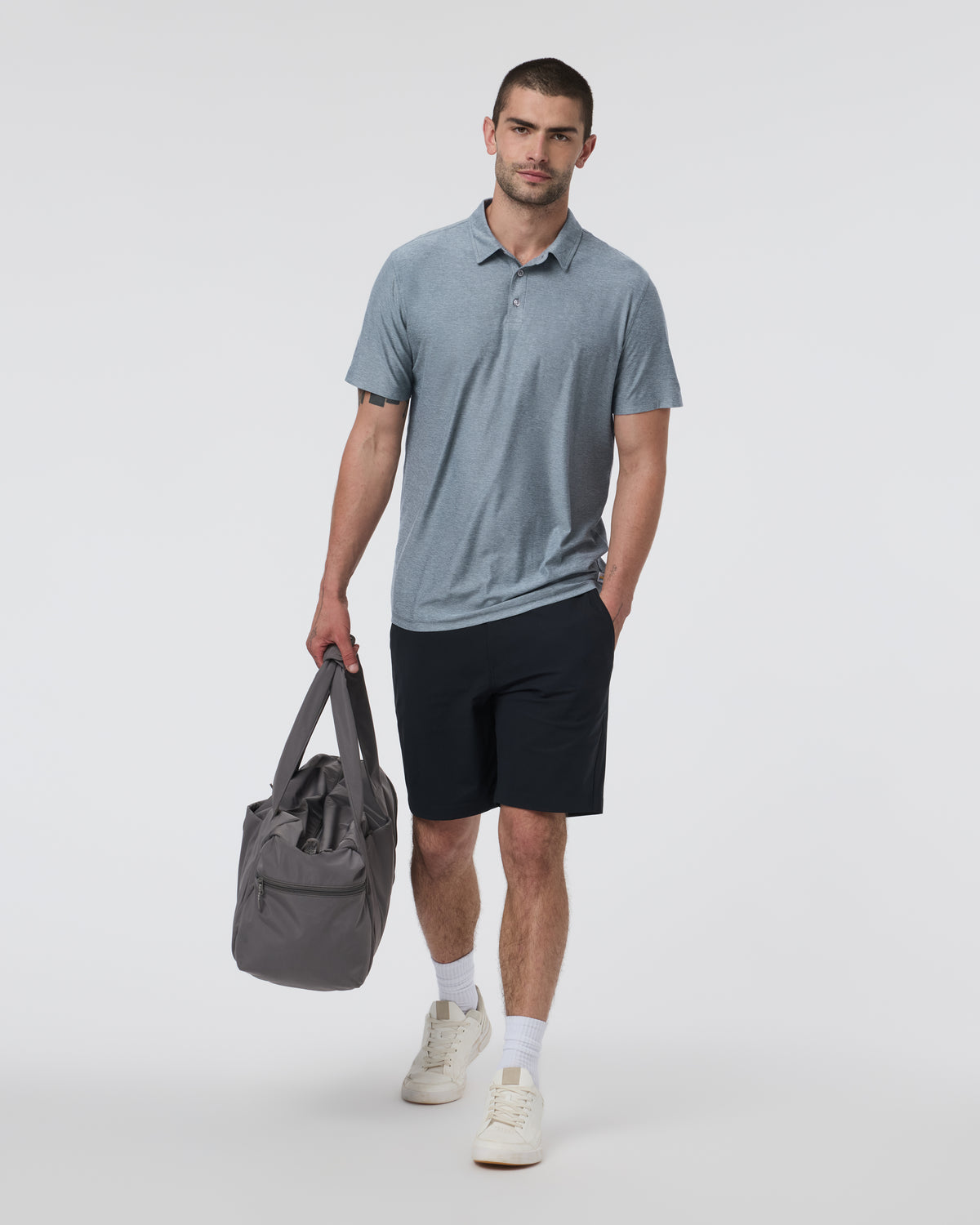 Strato Tech Polo Men's Mist Heather Polo - Image 5