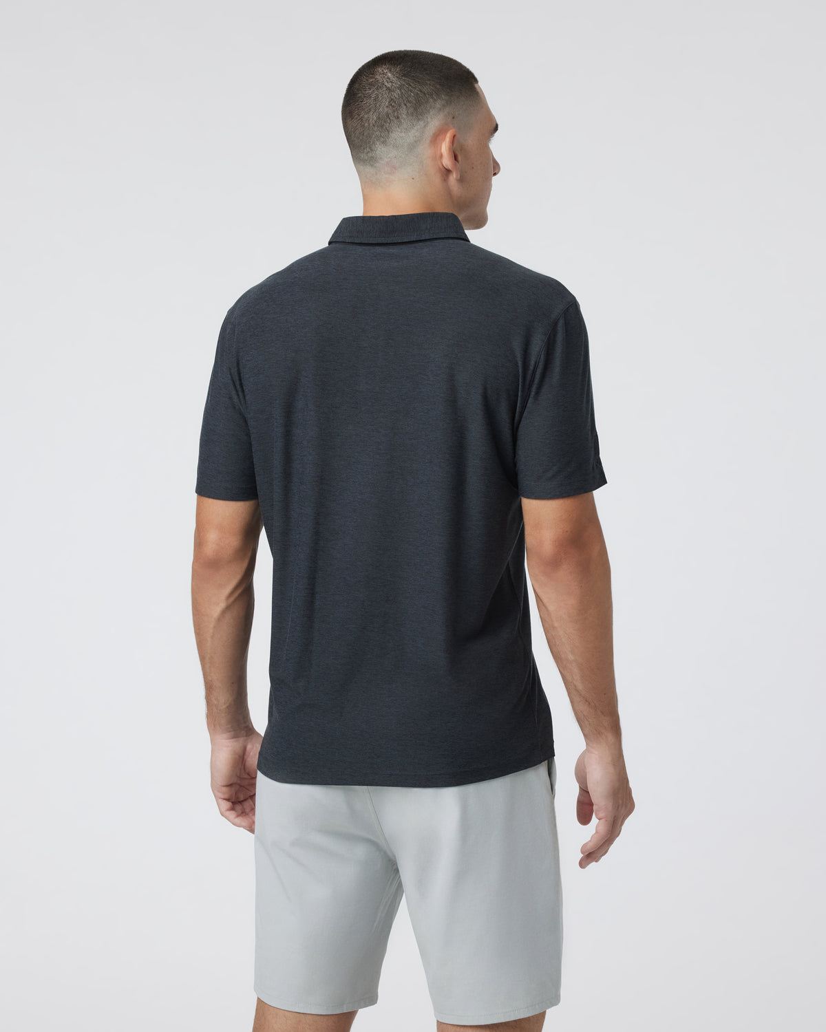Strato Tech Polo Men's Charcoal Tech Polo Shirt - Image 3