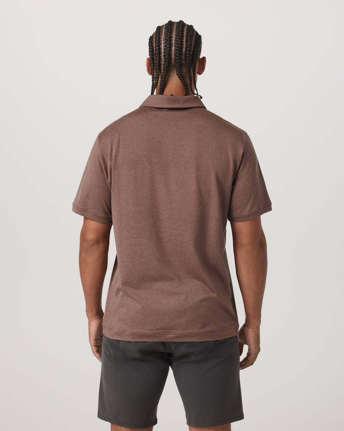 Short Sleeve Ponto Performance Polo Sable Heather - Image 3