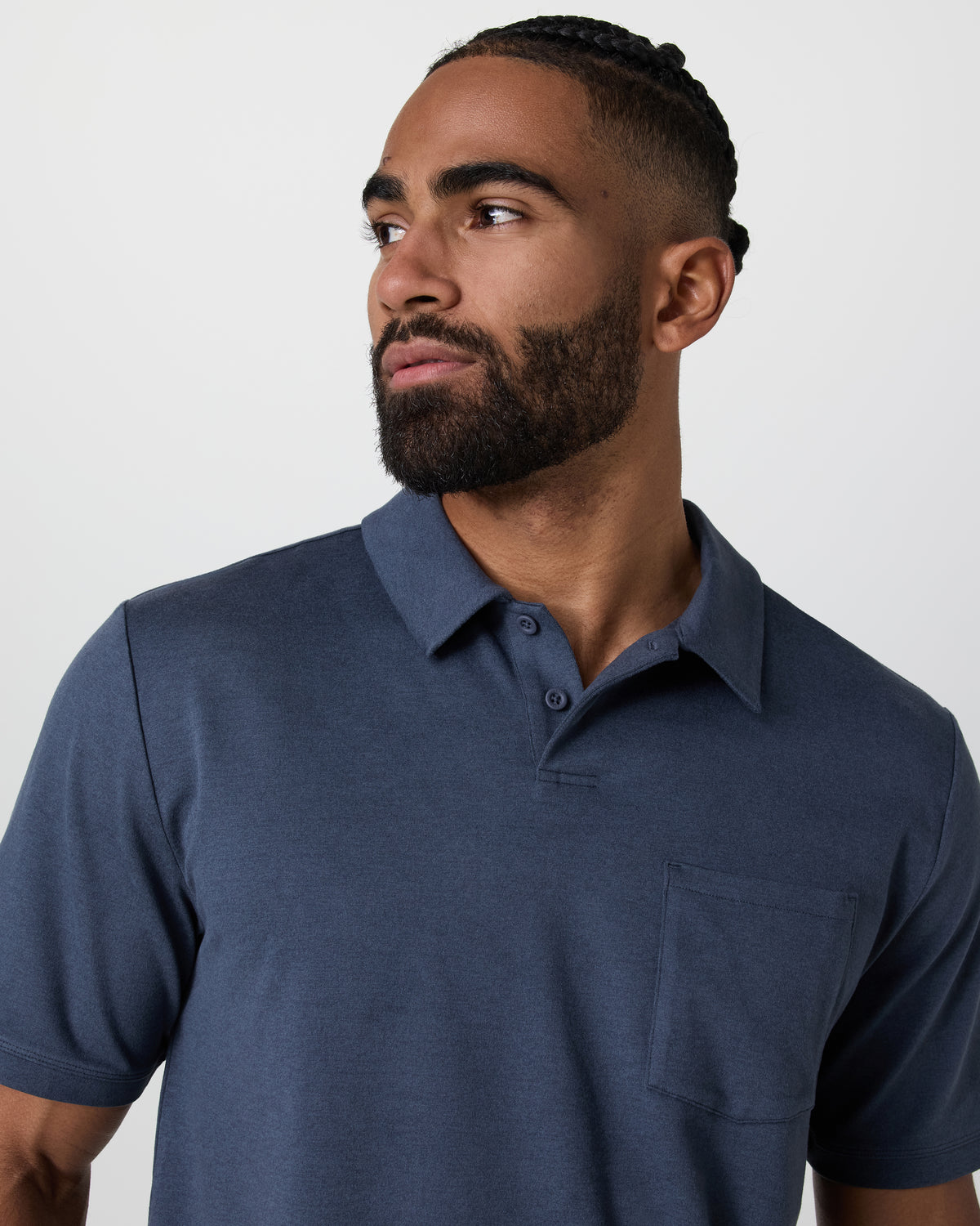 Short Sleeve Ponto Performance Polo Azure Heather - Image 2