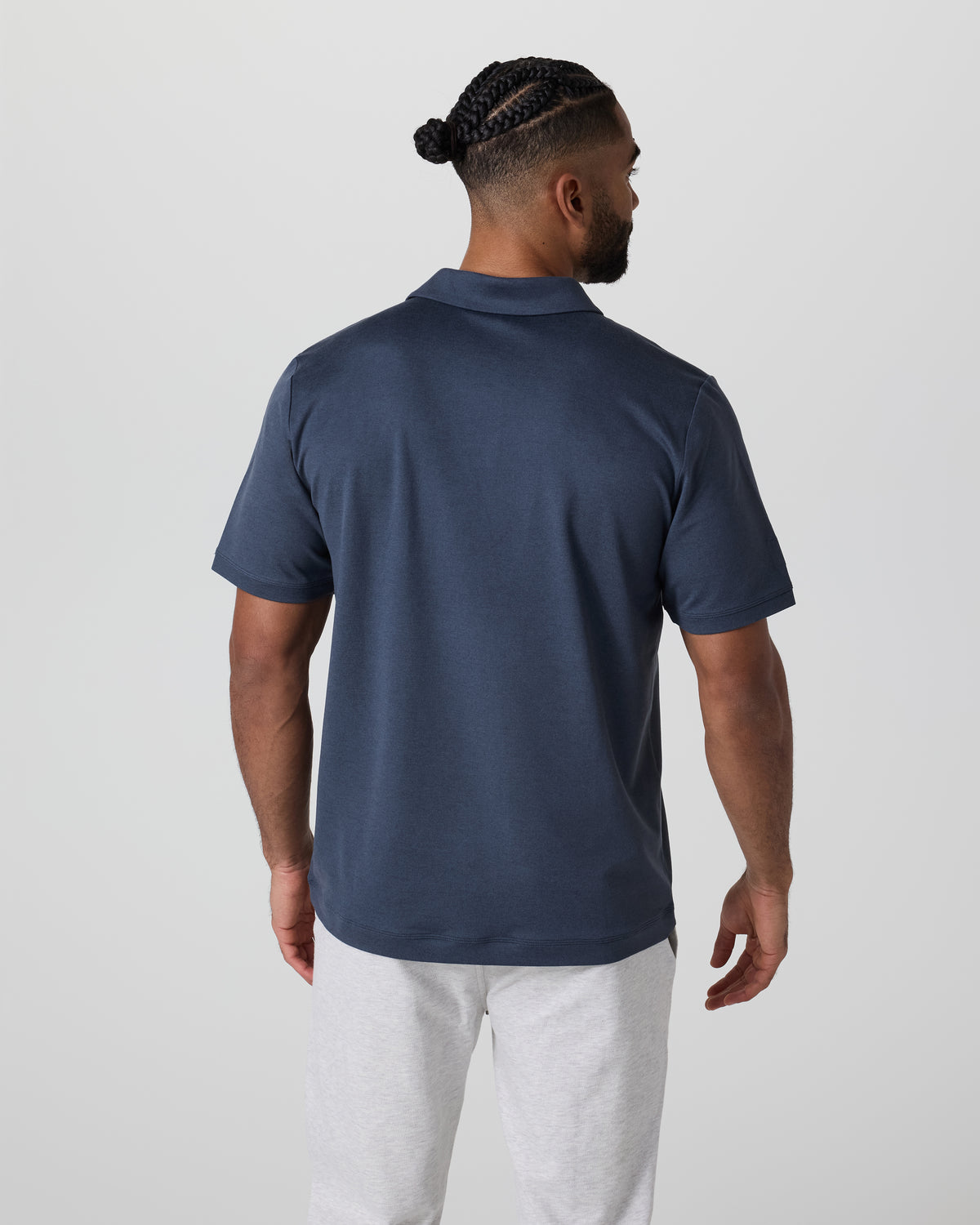 Short Sleeve Ponto Performance Polo Azure Heather - Image 3