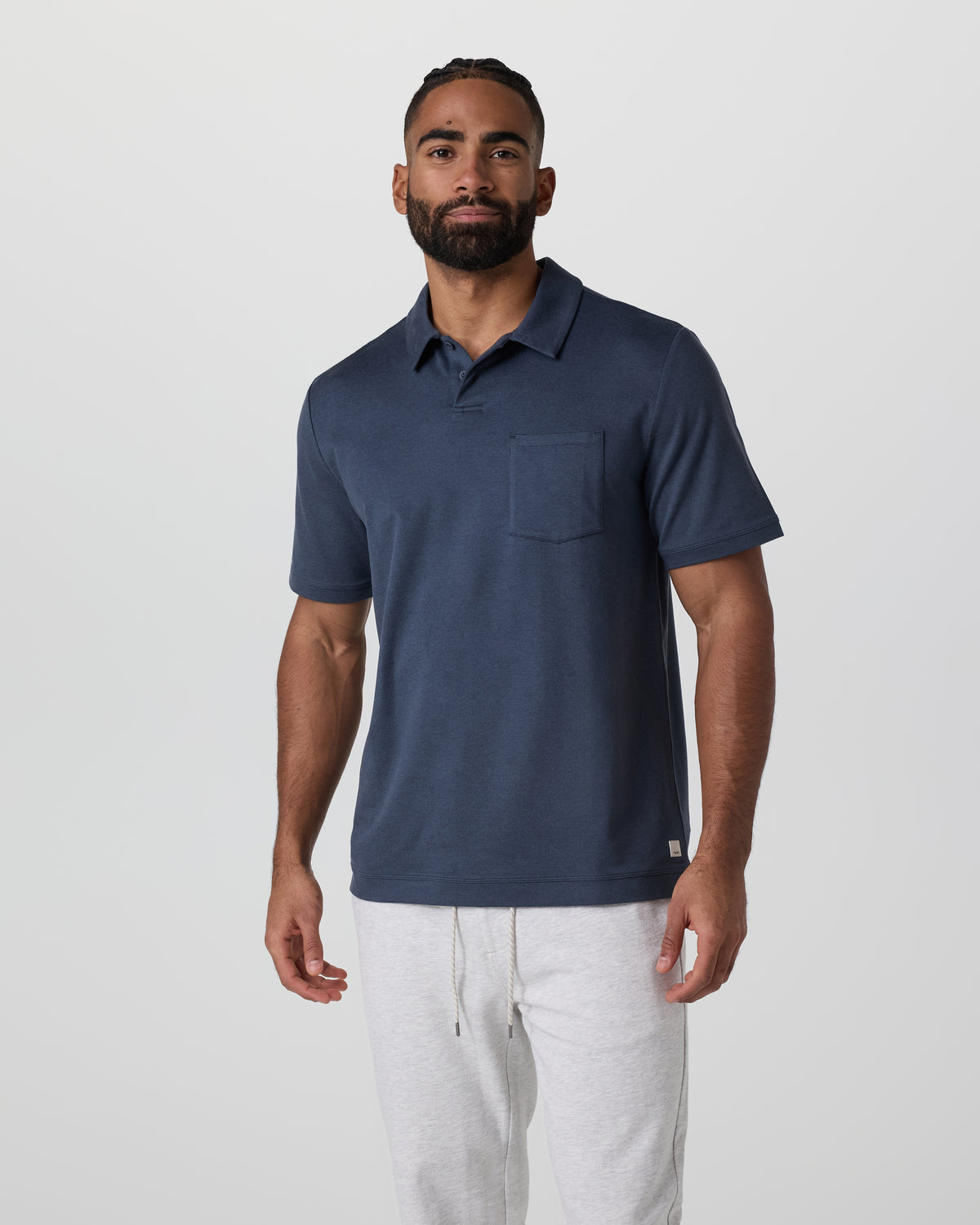 Short Sleeve Ponto Performance Polo Azure Heather - Image 5