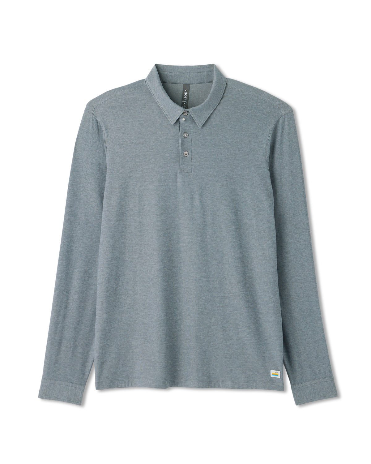 Long Sleeve Strato Tech Polo Dusty Blue Heather - Image 6