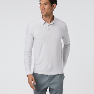 Long Sleeve Strato Tech Polo Frost Grey Heather