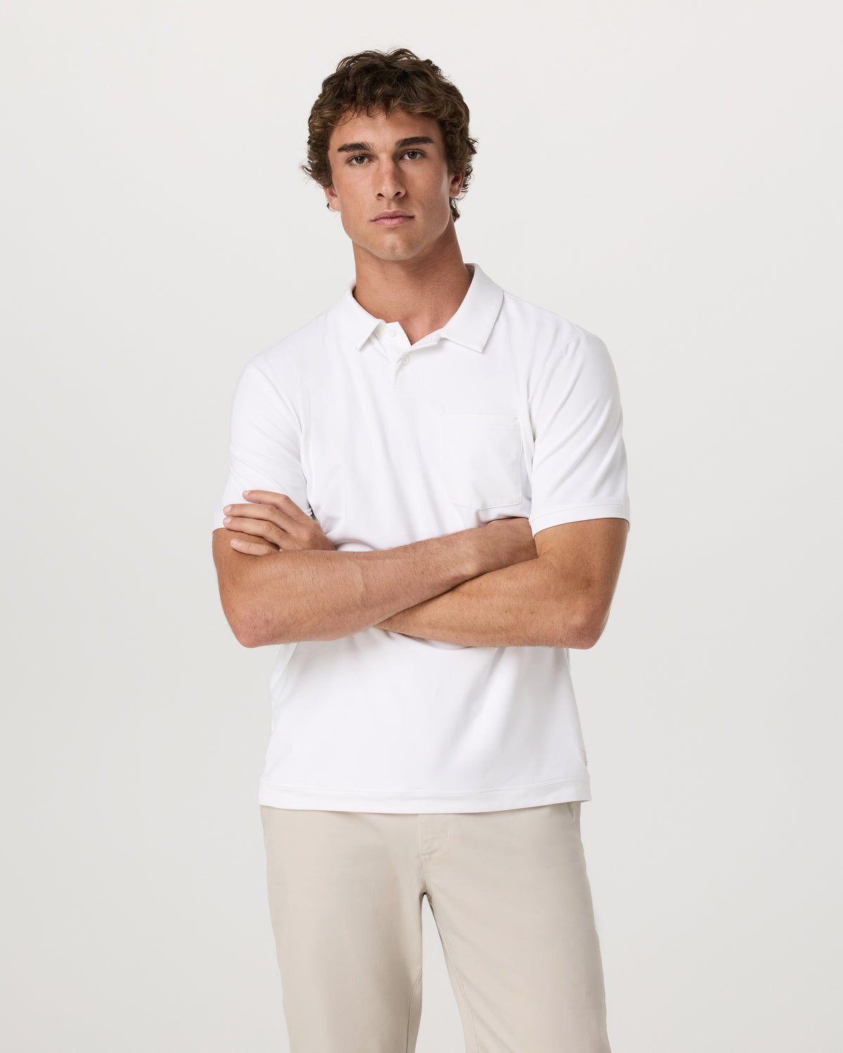 Men's Short Sleeve Ponto Performance Polo White