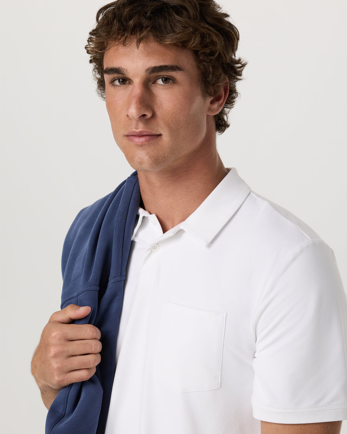 Men's Short Sleeve Ponto Performance Polo White - Image 2