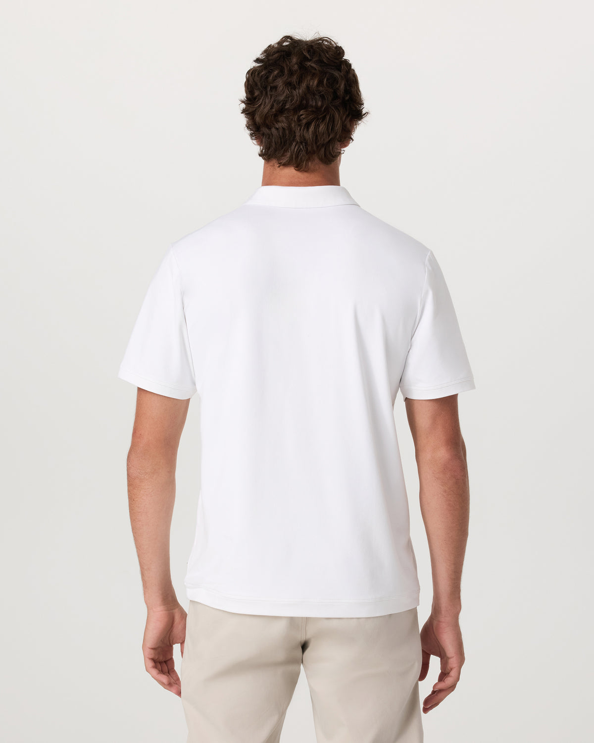 Men's Short Sleeve Ponto Performance Polo White - Image 3