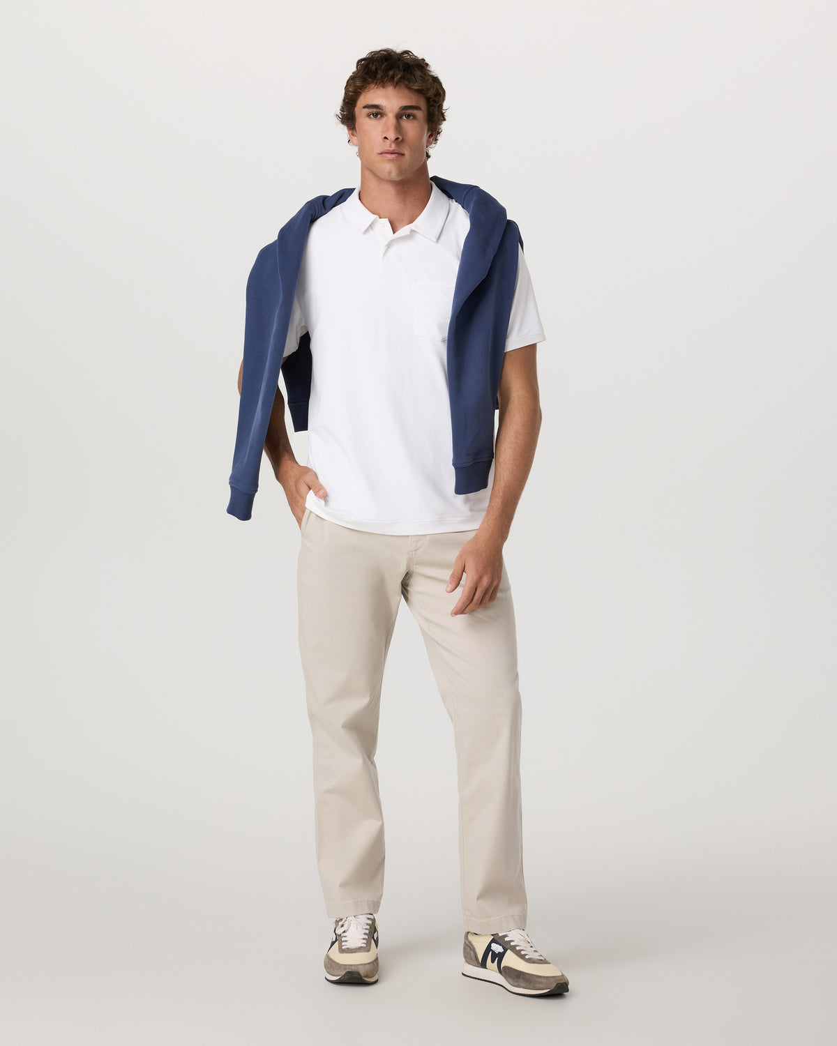 Men's Short Sleeve Ponto Performance Polo White - Image 4