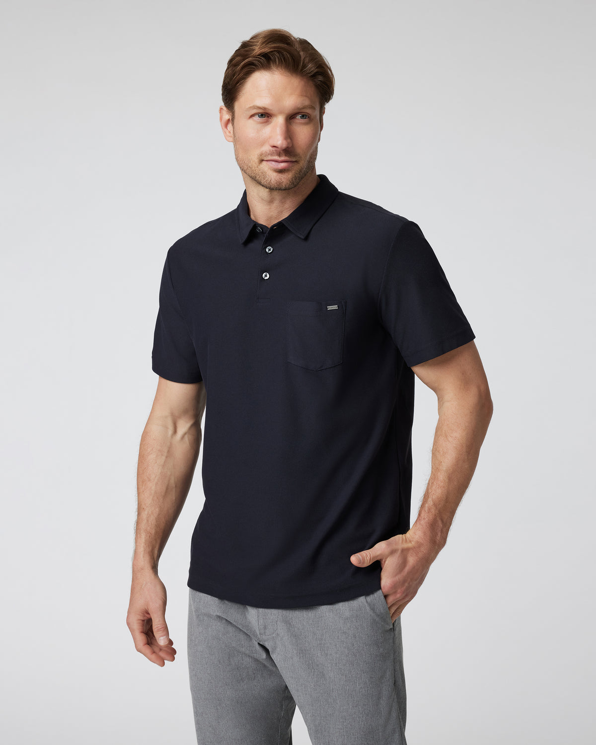 Ace Polo Men's Black Polo Clothing