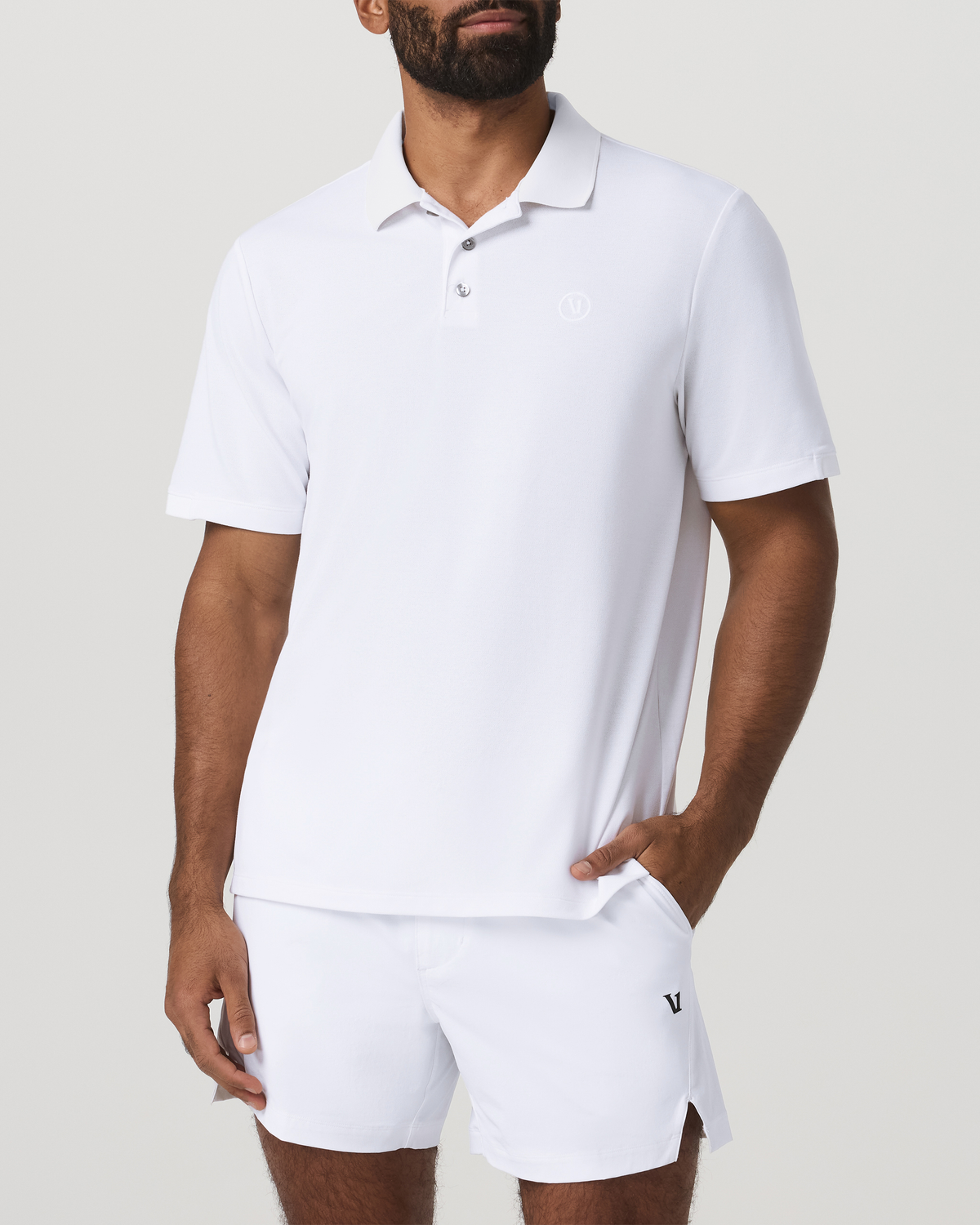 Men's Short Sleeve Gamepoint Polo 2.0 White - Non Tipped