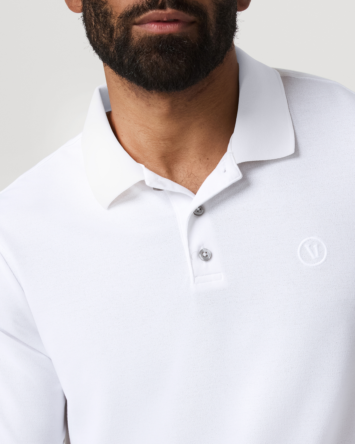 Men's Short Sleeve Gamepoint Polo 2.0 White - Non Tipped - Image 2