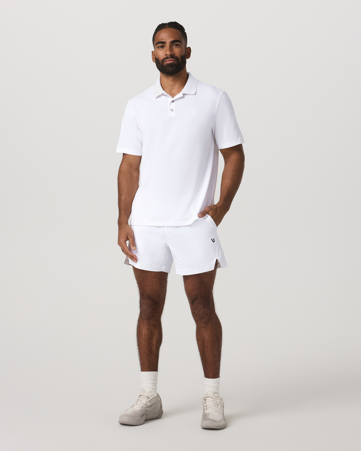 Men's Short Sleeve Gamepoint Polo 2.0 White - Non Tipped - Image 4