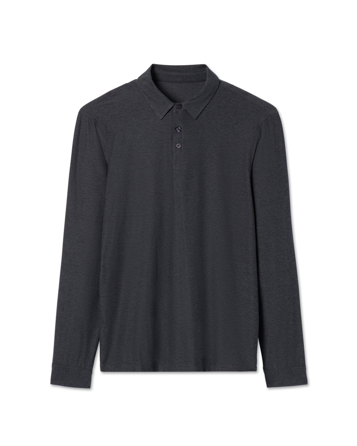 Long Sleeve Strato Tech Polo Charcoal Heather - Image 6