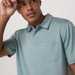 Short Sleeve Ponto Performance Polo Misty Blue Heather