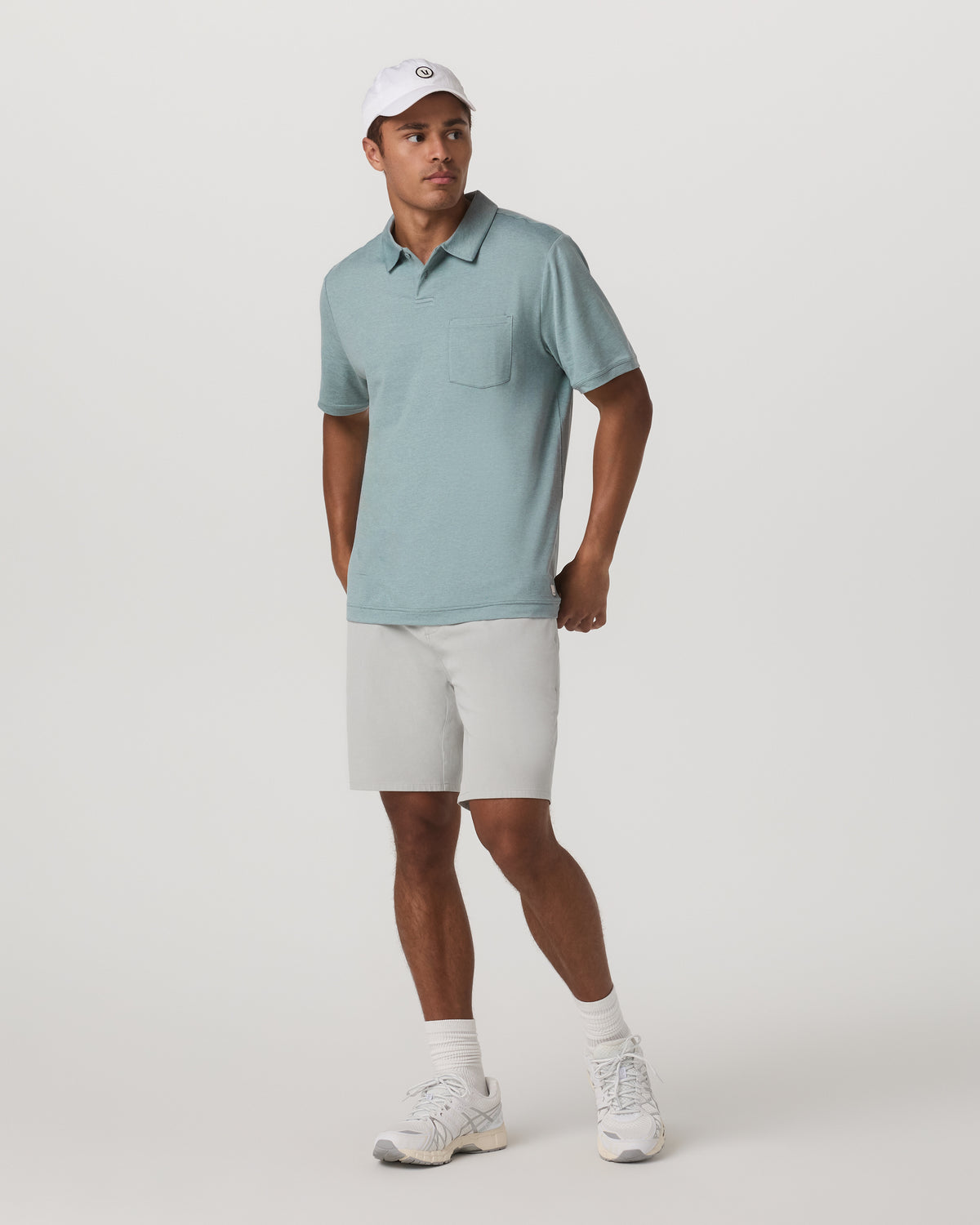 Short Sleeve Ponto Performance Polo Misty Blue Heather - Image 4