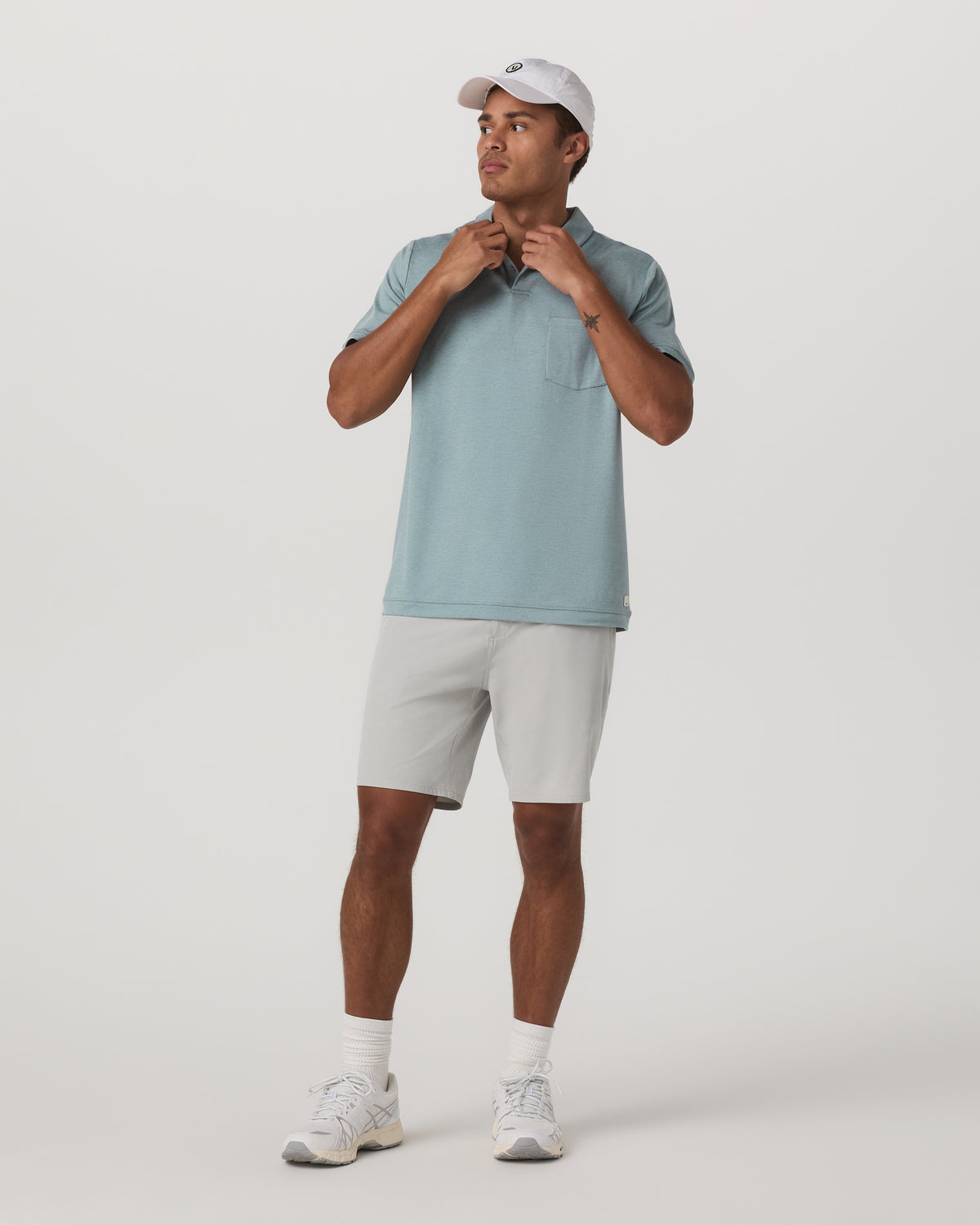 Short Sleeve Ponto Performance Polo Misty Blue Heather - Image 5