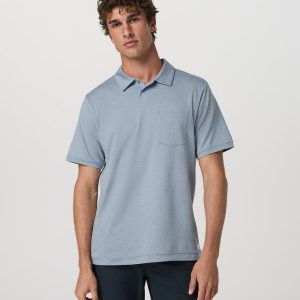 Short Sleeve Ponto Performance Polo Blue Dusk Heather