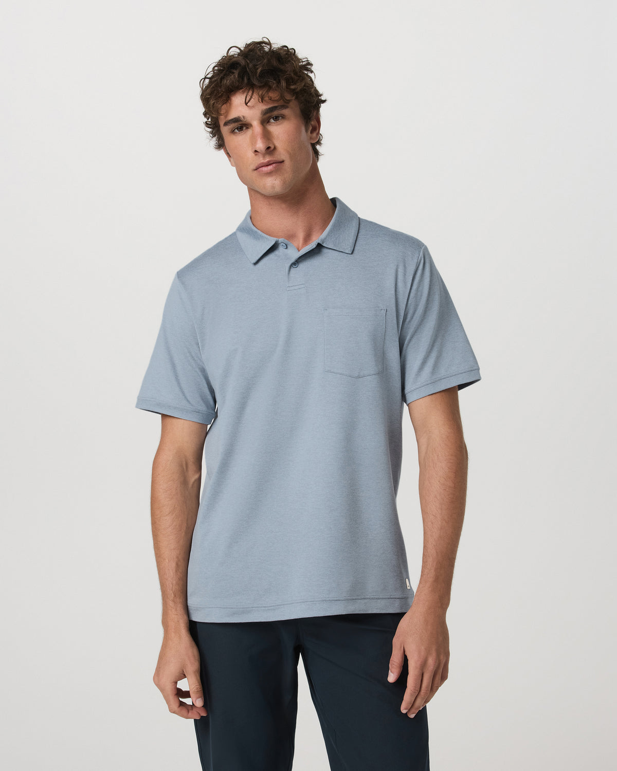 Short Sleeve Ponto Performance Polo Blue Dusk Heather