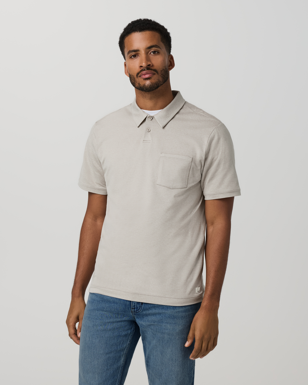 Short Sleeve Ponto Performance Polo Dark Salt Heather