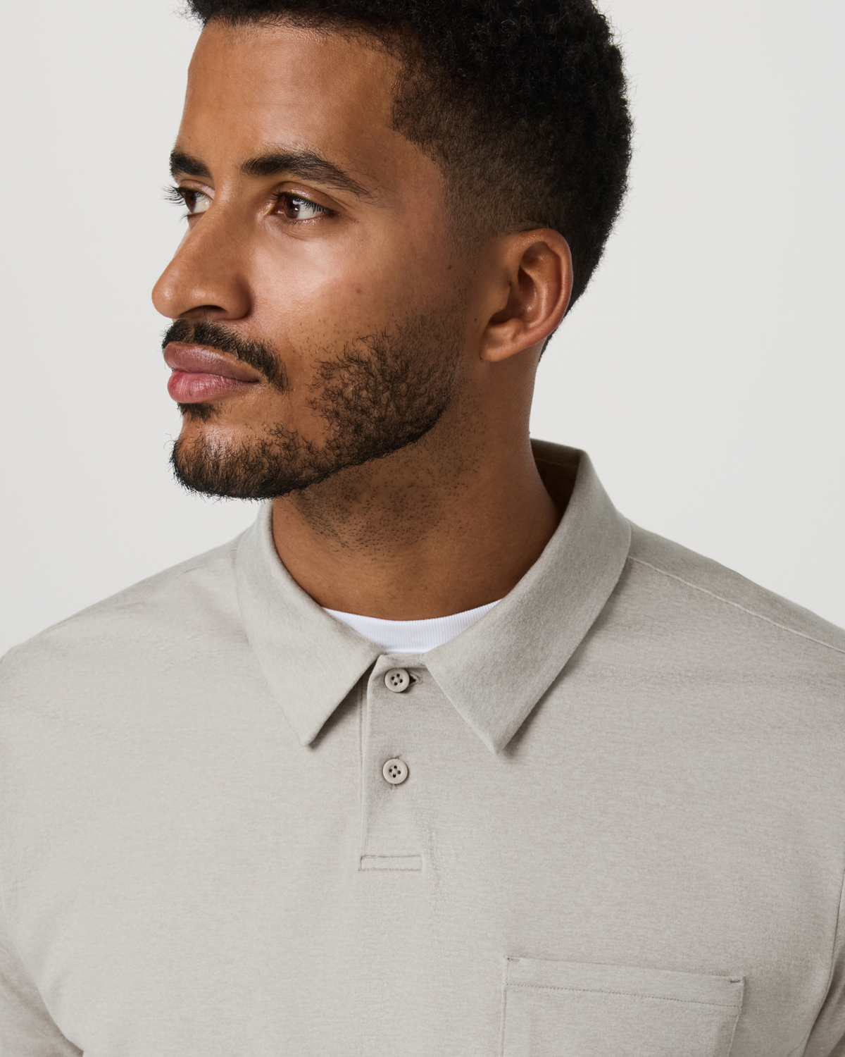 Short Sleeve Ponto Performance Polo Dark Salt Heather - Image 2