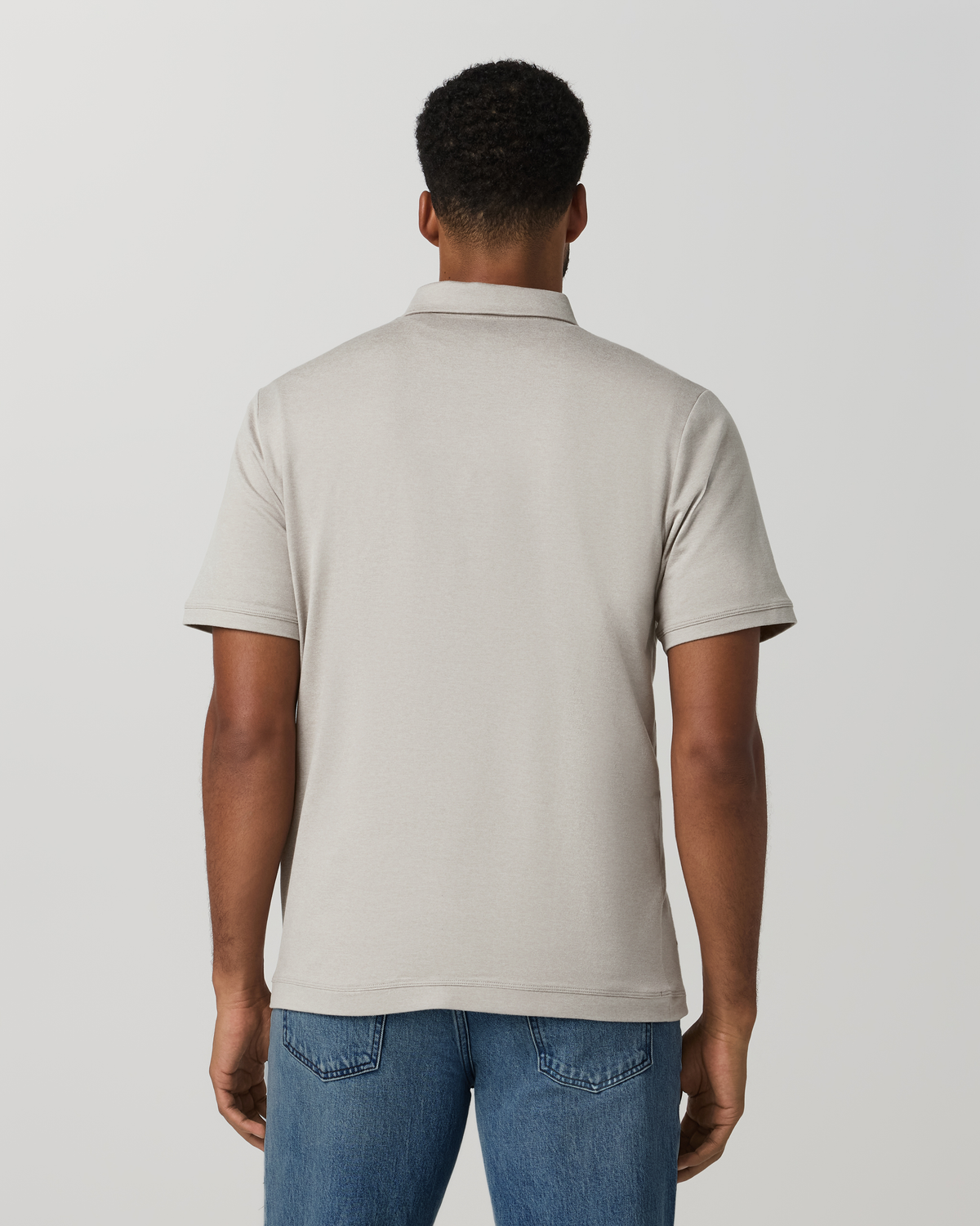 Short Sleeve Ponto Performance Polo Dark Salt Heather - Image 3
