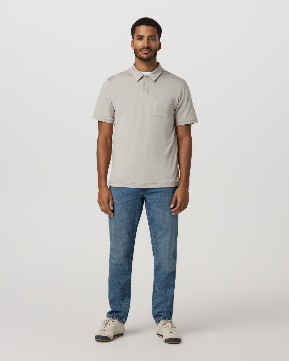 Short Sleeve Ponto Performance Polo Dark Salt Heather - Image 4