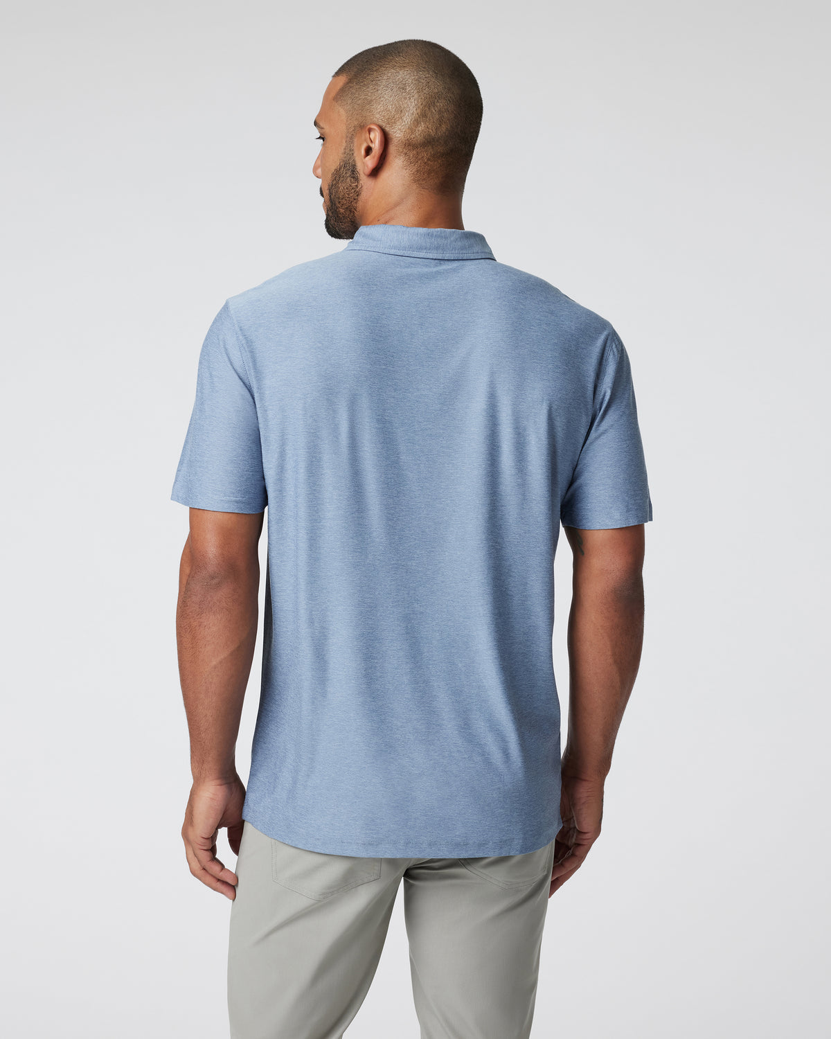 Strato Tech Polo Men's Chambray Heather Polo - Image 2