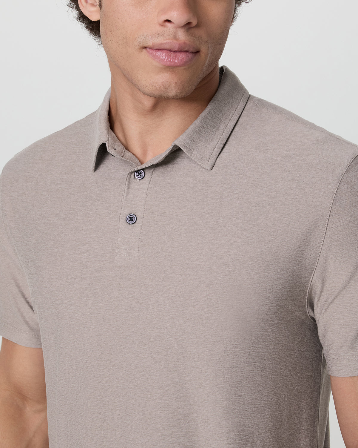 Strato Tech Polo Men's Mocha Heather Polo - Image 3
