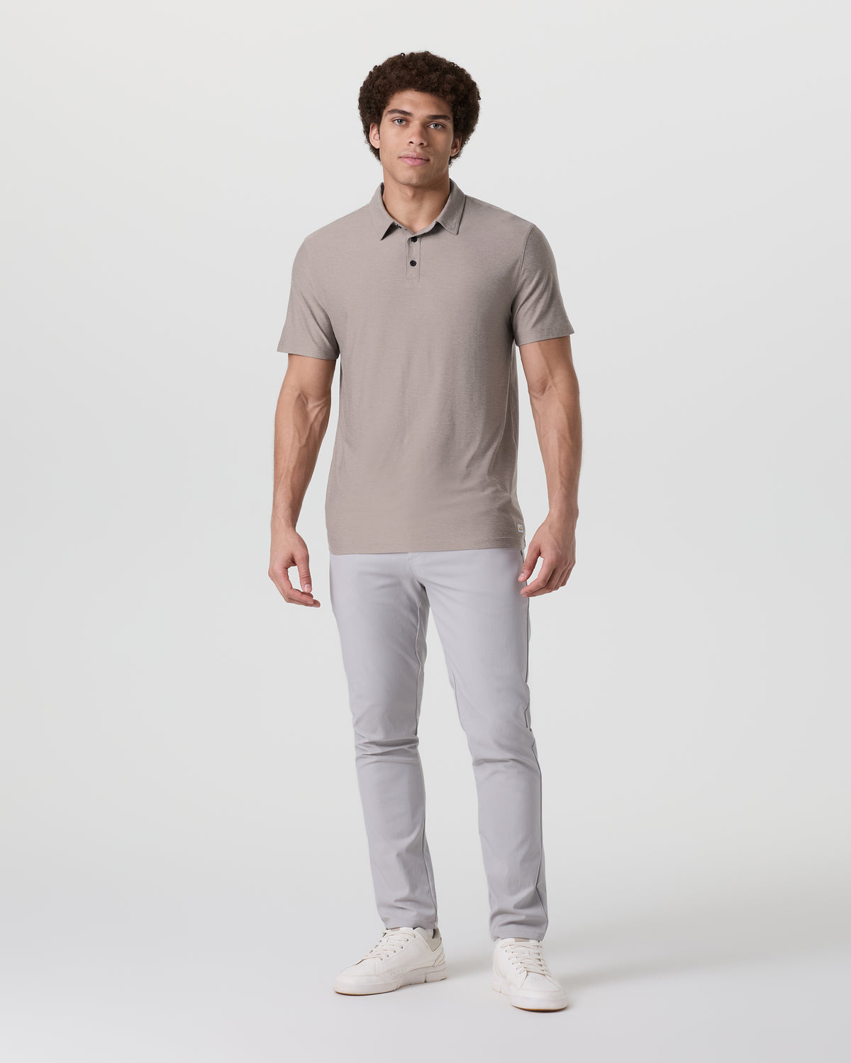 Strato Tech Polo Men's Mocha Heather Polo - Image 5