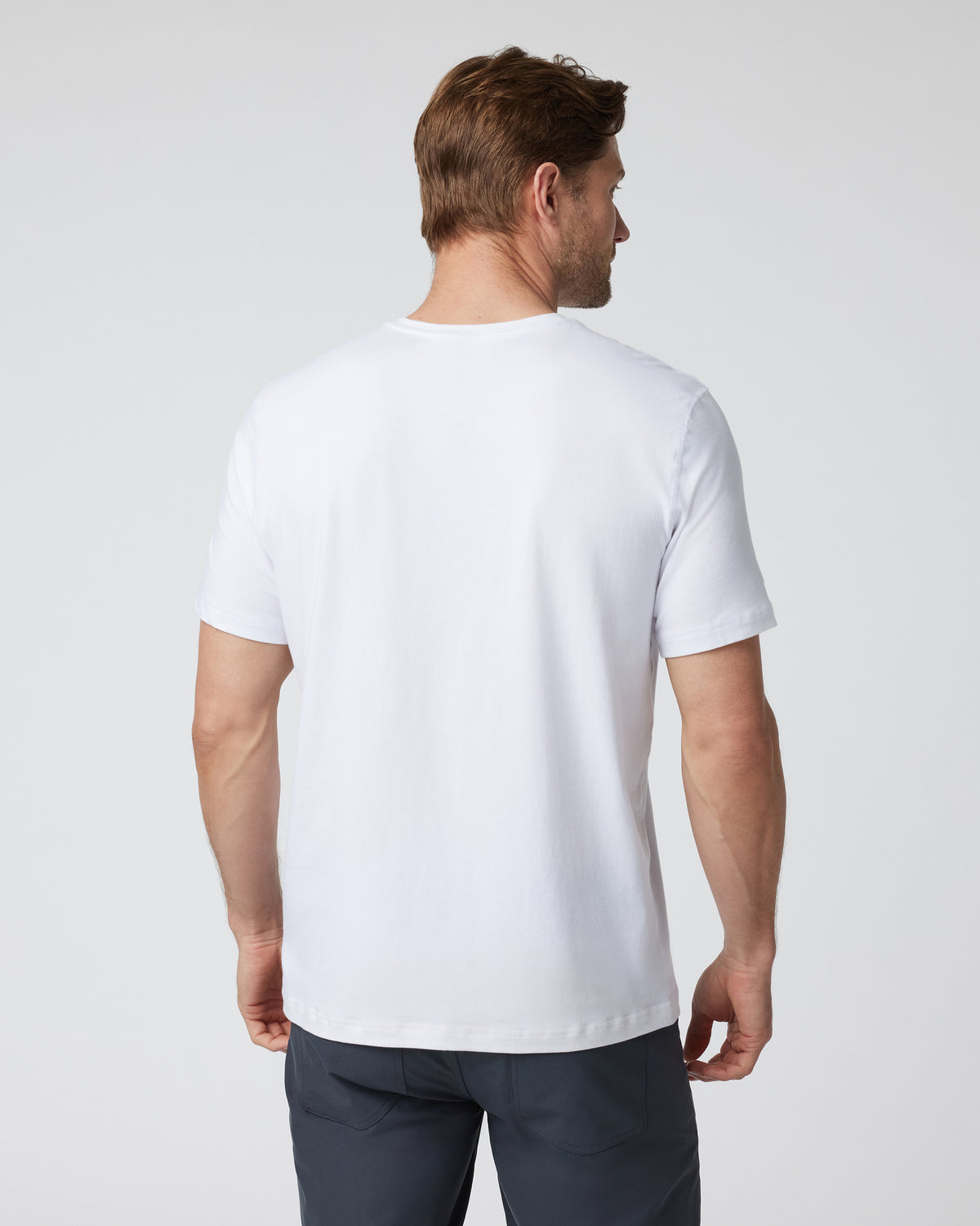 Short Sleeve Ever Henley Men's White Henley T Shirt - Image 2