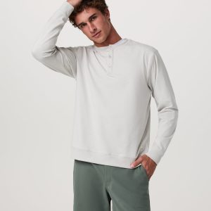 Men's Long Sleeve Coronado Henley - Relaxed Salt Heather