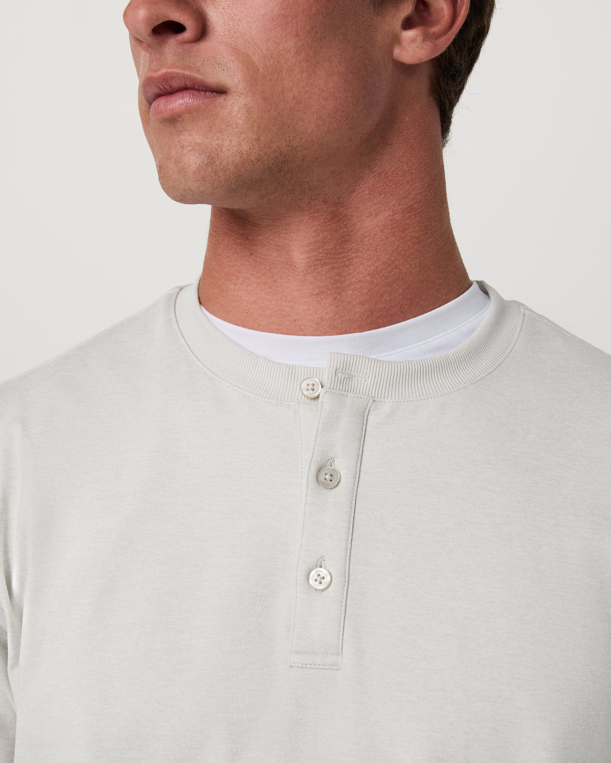 Men's Long Sleeve Coronado Henley - Relaxed Salt Heather - Image 2