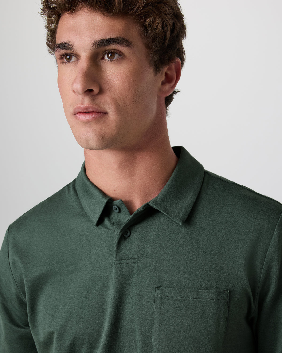 Short Sleeve Ponto Performance Polo Marsh Heather - Image 2